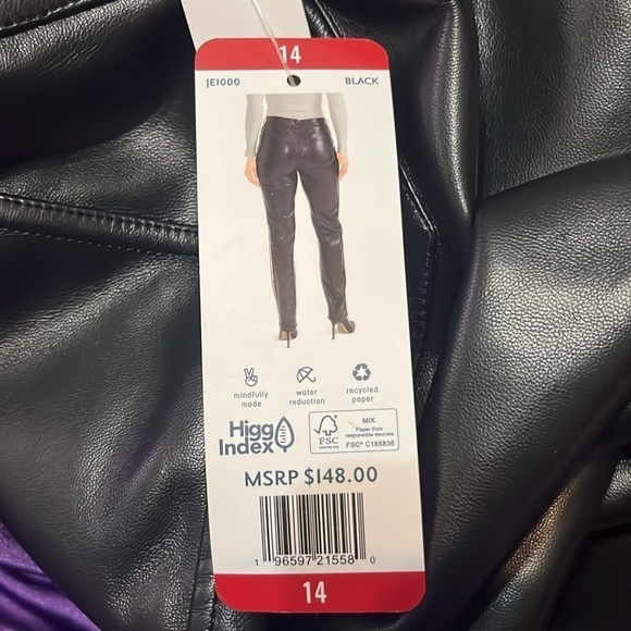 NWT joie pants faux leather  size 14 - Picture 3 of 4
